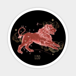 Vintage Leo Constellation Magnet